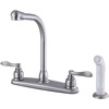 image:imageKingston Brass FB758NFLSP NuWave French 8Inch Centerset Kitchen Faucet with Sprayer Brushed NickelBrushed Nickel