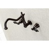 image:imageKingston Brass FB758NFLSP NuWave French 8Inch Centerset Kitchen Faucet with Sprayer Brushed NickelOil Rubbed Bronze