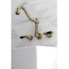 image:imageKingston Brass FB758NFLSP NuWave French 8Inch Centerset Kitchen Faucet with Sprayer Brushed NickelPolished Brass