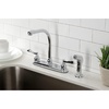 image:imageKingston Brass FB758NFLSP NuWave French 8Inch Centerset Kitchen Faucet with Sprayer Brushed NickelPolished Chrome