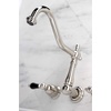 image:imageKingston Brass FB758NFLSP NuWave French 8Inch Centerset Kitchen Faucet with Sprayer Brushed NickelPolished Nickel