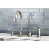 image:imageKingston Brass FB7791BLSP Vintage 8inch Centerset Kitchen Faucet ChromeBrushed Nickel