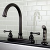 image:imageKingston Brass FB7791BLSP Vintage 8inch Centerset Kitchen Faucet ChromeOil Rubbed Bronze