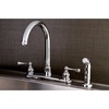 image:imageKingston Brass FB7791BLSP Vintage 8inch Centerset Kitchen Faucet ChromePolished Chrome