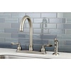 image:imageKingston Brass FB7791NFLSP Nuwave French 8inch Centerset Kitchen Faucet ChromeBrushed Nickel