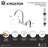 image:imageKingston Brass FB7791NFLSP Nuwave French 8inch Centerset Kitchen Faucet ChromeBrushed Nickel