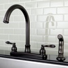 image:imageKingston Brass FB7791NFLSP Nuwave French 8inch Centerset Kitchen Faucet ChromeOil Rubbed Bronze