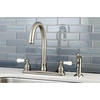 image:imageKingston Brass FB7791PLSP Victorian 8inch Centerset Kitchen Faucet ChromeBrushed Nickel