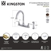 image:imageKingston Brass FB7791PLSP Victorian 8inch Centerset Kitchen Faucet ChromeBrushed Nickel