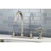 image:imageKingston Brass FB7795ALSP Victorian 8Inch Centerset Kitchen Faucet with Sprayer Oil Rubbed BronzeBrushed Nickel