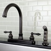 image:imageKingston Brass FB7795ALSP Victorian 8Inch Centerset Kitchen Faucet with Sprayer Oil Rubbed BronzeOil Rubbed Bronze