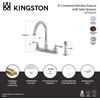 image:imageKingston Brass FB7795ALSP Victorian 8Inch Centerset Kitchen Faucet with Sprayer Oil Rubbed BronzePolished Chrome