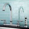image:imageKingston Brass FB7795ALSP Victorian 8Inch Centerset Kitchen Faucet with Sprayer Oil Rubbed BronzePolished Chrome
