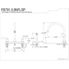 image:imageKingston Brass FB795NFLSP NuWave French 8Inch Centerset Kitchen Faucet with Sprayer Oil Rubbed BronzePolished Chrome