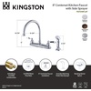 image:imageKingston Brass FB795NFLSP NuWave French 8Inch Centerset Kitchen Faucet with Sprayer Oil Rubbed BronzePolished Chrome