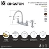 image:imageKingston Brass FB798DPLSP Paris 8Inch Center Set Gooseneck Kitchen Faucet with Plastic Sprayer Brushed NickelOil Rubbed Bronze