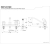image:imageKingston Brass KB122 Columbia Twin Acrylic Handle Kitchen Faucet with Side Sprayer 758Inch Polished Chrome