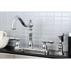 image:imageKingston Brass KB1751ALBS Heritage 8Inch Centerset Kitchen Faucet Polished ChromeBrushed Nickel