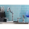 image:imageKingston Brass KB1751ALBS Heritage 8Inch Centerset Kitchen Faucet Polished ChromePolished Chrome