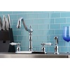 image:imageKingston Brass KB1755PLBS Heritage 8Inch Centerset Kitchen Faucet Oil Rubbed BronzePolished Chrome