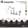 image:imageKingston Brass KB1758PXBS Heritage 8Inch Centerset Kitchen Faucet Brushed NickelBrushed Nickel
