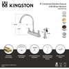 image:imageKingston Brass KB3751PLBS Restoration Deck Mount Kitchen Faucet with Brass Sprayer 812Inch Polished ChromeBronze