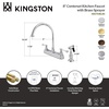 image:imageKingston Brass KB3755BLBS Vintage set Kitchen Faucet with Brass Sprayer 812Inch Oil Rubbed BronzePolished Chrome