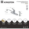 image:imageKingston Brass KB562SP Wyndham Single Loop Handle Kitchen Faucet with Side Sprayer 8Inch Polished ChromePolished Chrome