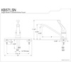 image:imageKingston Brass KB571 Chatham Single Handle Kitchen Faucet without Sprayer Polished Chrome 10 x 713 x 238Brushed Nickel