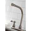 image:imageKingston Brass KB716ACLSP American Classic Centerset Kitchen Faucet with Side Sprayer Antique CopperBrushed Nickel