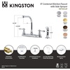 image:imageKingston Brass KB716ACLSP American Classic Centerset Kitchen Faucet with Side Sprayer Antique CopperBrushed Nickel