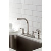 image:imageKingston Brass KB716ACLSP American Classic Centerset Kitchen Faucet with Side Sprayer Antique CopperBrushed Nickel