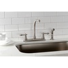 image:imageKingston Brass KB716ACLSP American Classic Centerset Kitchen Faucet with Side Sprayer Antique CopperBrushed Nickel