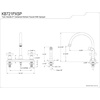 image:imageKingston Brass KB721PXSP Vintage 8Inch Centerset Kitchen Faucet Polished Chrome