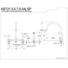 image:imageKingston Brass KB726ALSP Vintage 8 Centerset Kitchen Faucet with Sprayer Antique CopperOil Rubbed Bronze