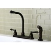 image:imageKingston Brass KB8758NFLSP NuWave French 8 High Arch Kitchen Faucet with Sprayer Brushed NickelBrushed Nickel
