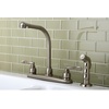 image:imageKingston Brass KB8758NFLSP NuWave French 8 High Arch Kitchen Faucet with Sprayer Brushed NickelBrushed Nickel