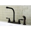 image:imageKingston Brass KB8758NFLSP NuWave French 8 High Arch Kitchen Faucet with Sprayer Brushed NickelOil Rubbed Bronze