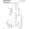 image:imageKingston Brass KS1231TALBS Mono Deck Mount Kitchen Faucet with Brass Sprayer Polished ChromeBrushed Nickel