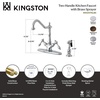 image:imageKingston Brass KS1231TALBS Mono Deck Mount Kitchen Faucet with Brass Sprayer Polished ChromeOil Rubbed Bronze