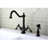 image:imageKingston Brass KS1231TALBS Mono Deck Mount Kitchen Faucet with Brass Sprayer Polished ChromeOil Rubbed Bronze
