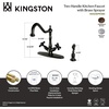 image:imageKingston Brass KS1235PKXBS 8inch Centerset Deck Mount Kitchen Faucet with Brass Sprayer Oil Rubbed BronzeOil Rubbed Bronze