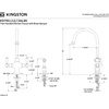 image:imageKingston Brass KS1767ALBS Vintage TwoHandle Kitchen Faucet with Brass Sprayer Brushed BrassAntique Brass