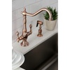 image:imageKingston Brass KS1777ALBS Heritage 2Handle Kitchen Faucet with Brass Sprayer Brushed BrassAntique Copper