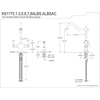 image:imageKingston Brass KS1777ALBS Heritage 2Handle Kitchen Faucet with Brass Sprayer Brushed BrassAntique Copper