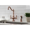image:imageKingston Brass KS1777ALBS Heritage 2Handle Kitchen Faucet with Brass Sprayer Brushed BrassAntique Copper