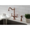 image:imageKingston Brass KS1777ALBS Heritage 2Handle Kitchen Faucet with Brass Sprayer Brushed BrassAntique Copper