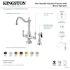 image:imageKingston Brass KS1777ALBS Heritage 2Handle Kitchen Faucet with Brass Sprayer Brushed BrassBrushed Brass
