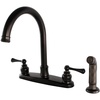image:imageKingston Brass FB7791BLSP Vintage 8inch Centerset Kitchen Faucet ChromeOil Rubbed Bronze
