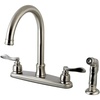 image:imageKingston Brass FB7791NFLSP Nuwave French 8inch Centerset Kitchen Faucet ChromeBrushed Nickel